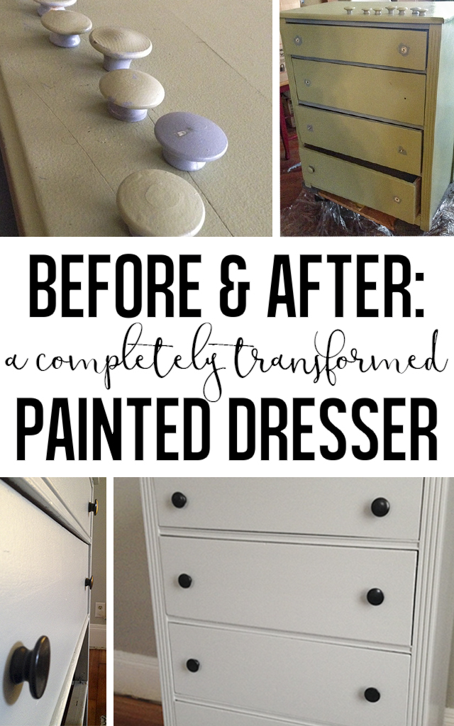 Before And After Taking A Dresser From Old And Ugly To Sleek And